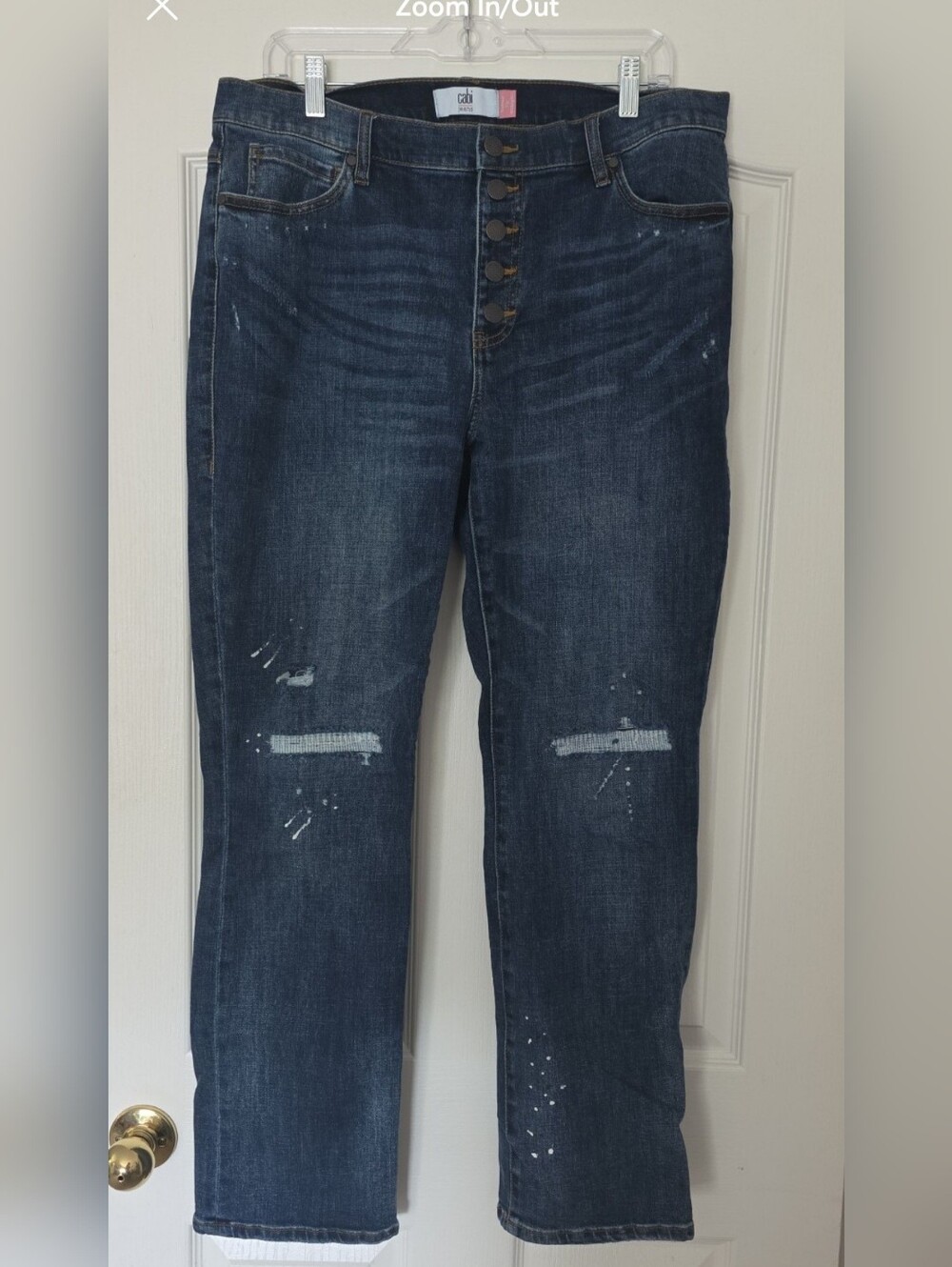 CAbi #6068 Button Fly Straight Size 14 NWOT